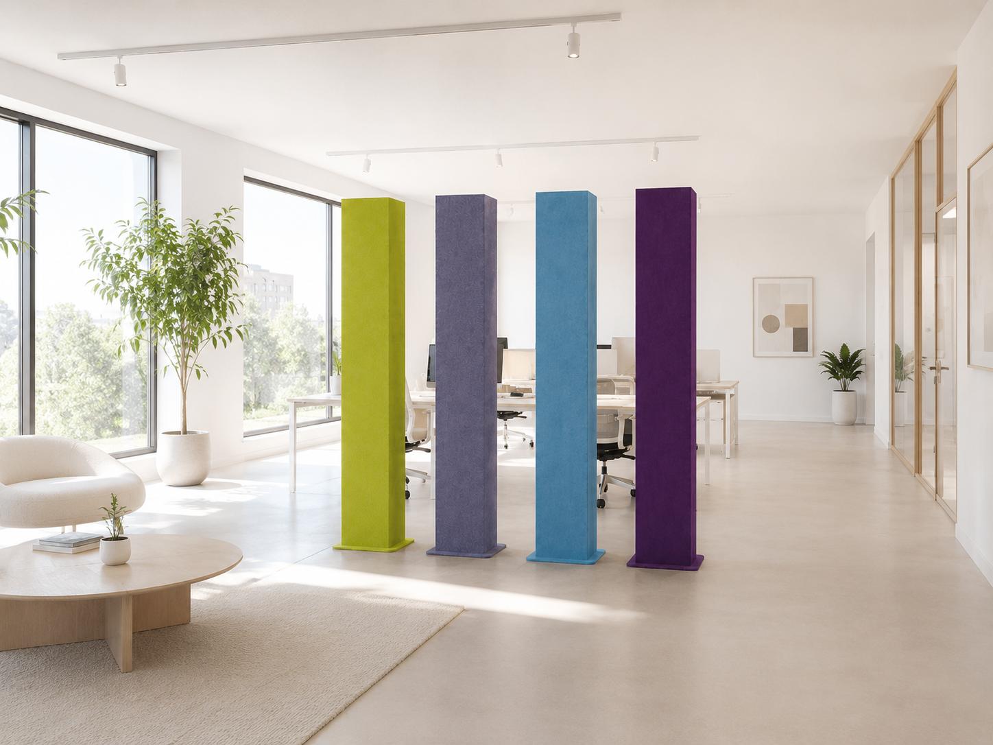 Acoustic felt tower